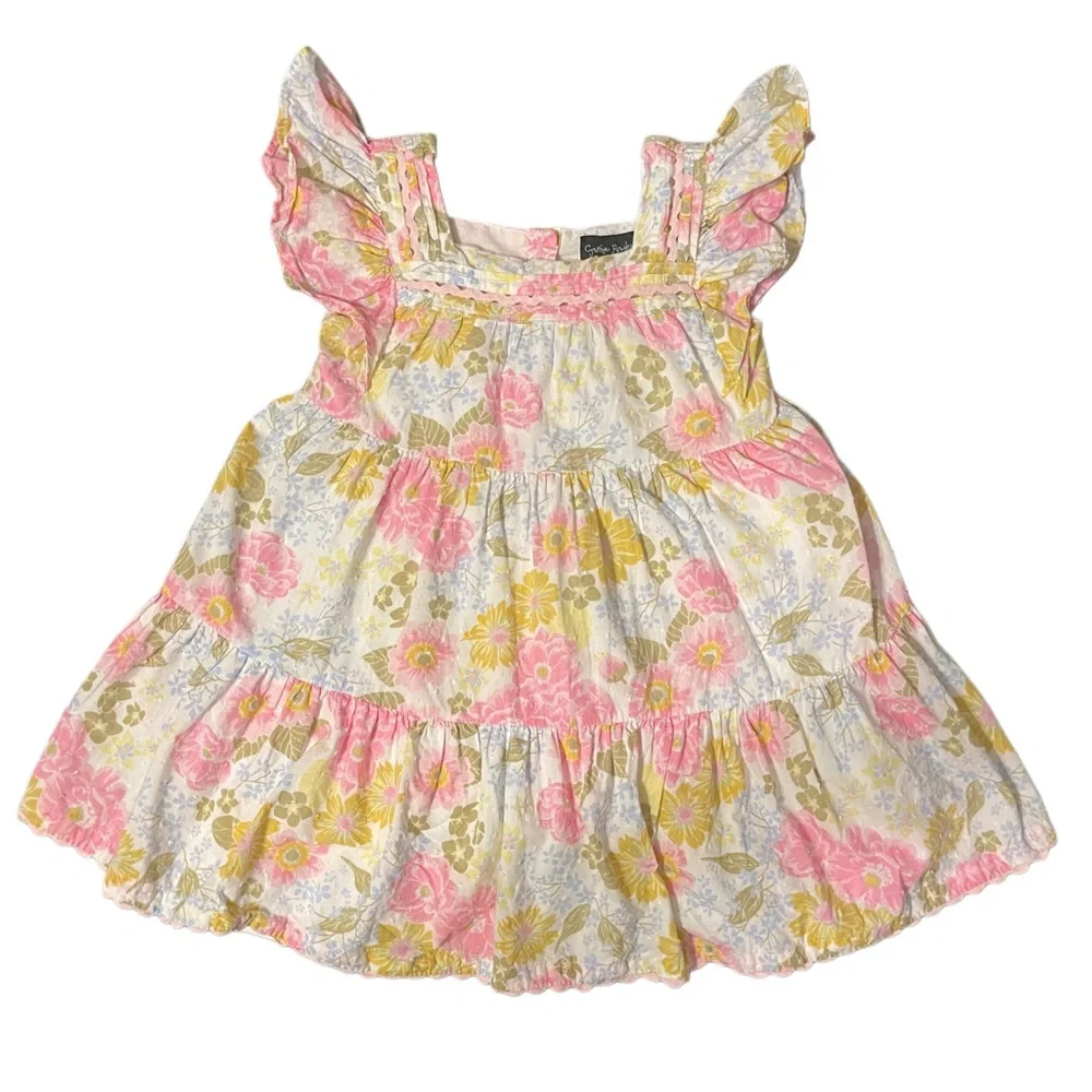 Cynthia Rowley Floral Dress with Ruffle Details Size 3T
